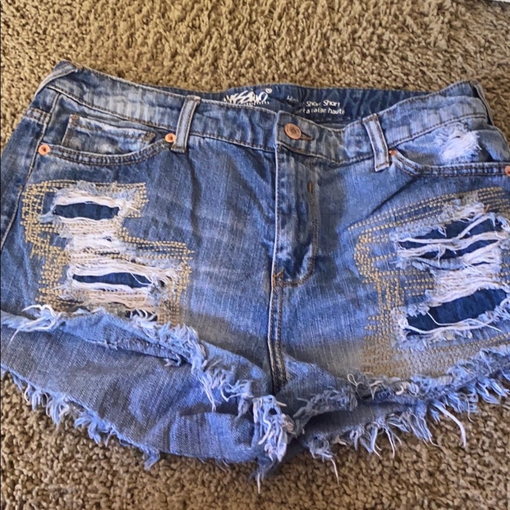 Blue jean shorts